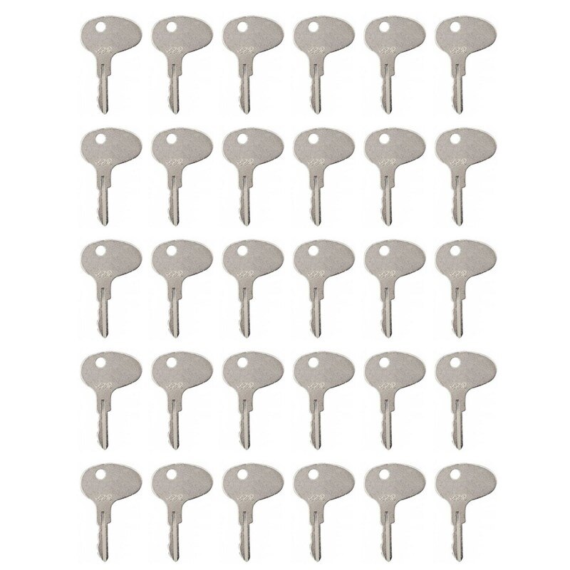 10PCS Lgnition Keys 123243 For Caterpillar Kubota Towmotor Satoh Kumiai Forklift Dozer Tractor 912-0514920