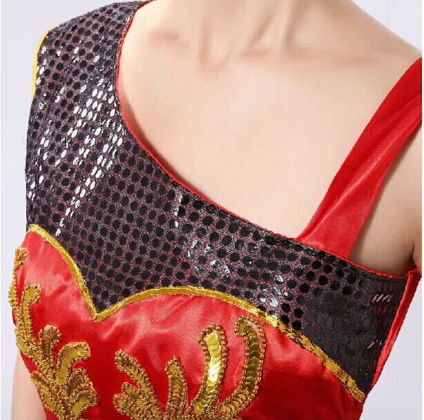 Volwassenen rode Flamenco jurk Spaanse Flamenco Dans Voor vrouwen Spaanse Senrite Flamenco Dancer Kostuum