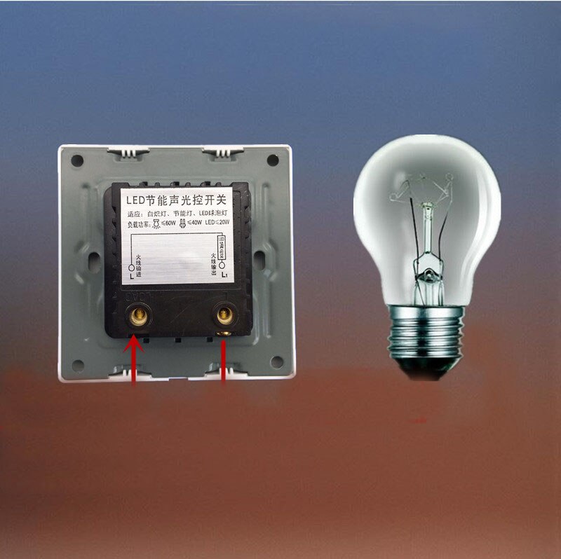 Interrupteur mural tactile Intelligent à commande par lumière acoustique, de luxe, blanc, à Induction sonore, pour couloir d&#39;ingénierie