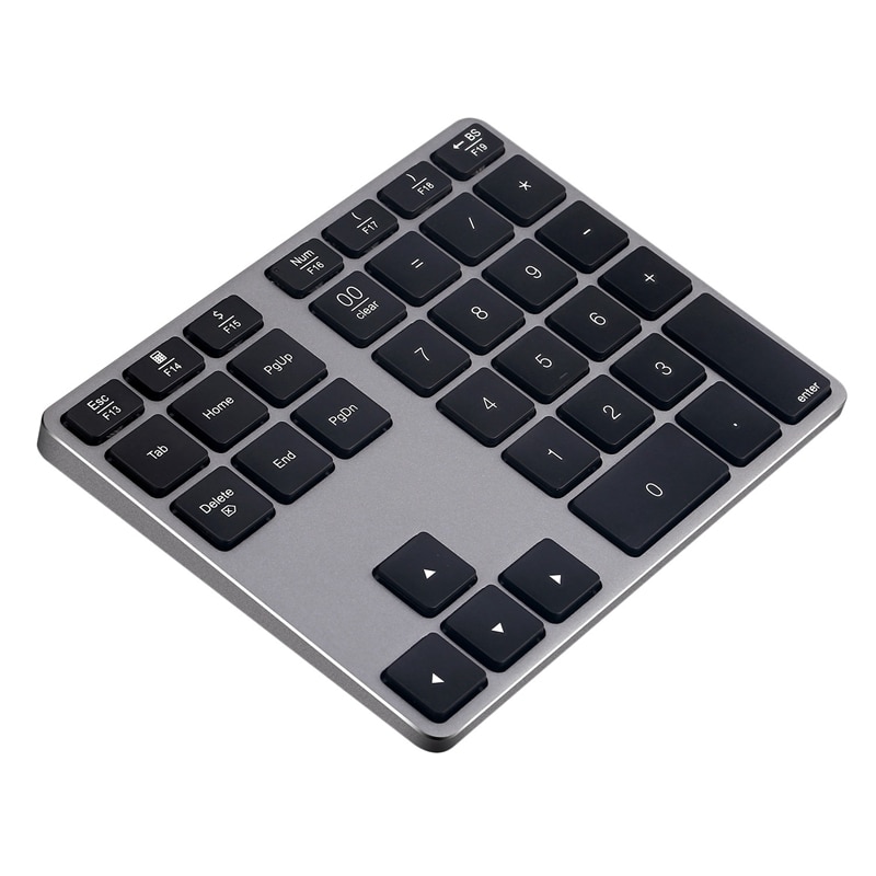 Aluminum Alloy 35 Keys Bluetooth Wireless Numeric Keypad Digital Keyboard for Windows IOS Mac OS Android Tablet Laptop