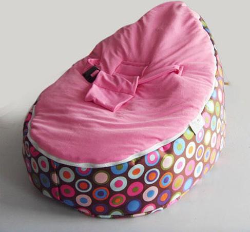 Pouf discojelly baby à pois roses