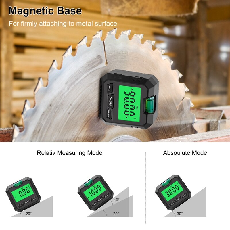 Precision Digital Inclinometer Electron Goniometers Magnetic Base Digital Protractor Angle Finder Bevel Box