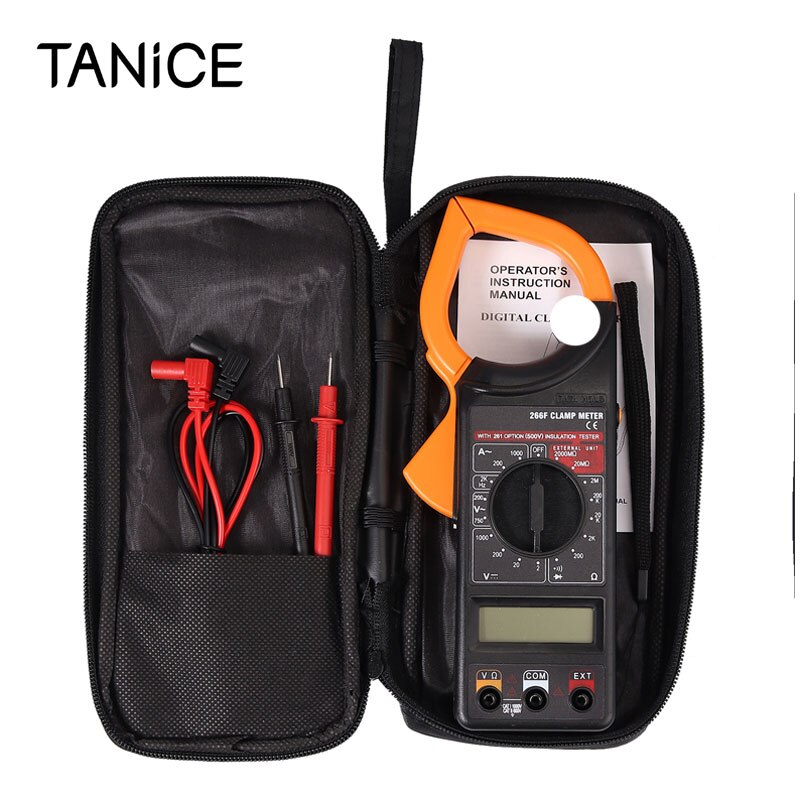 TANiCE Digital Clamp Multimeter AC DC Clamp Meter With LCD Display Support Polarity Display Overload Indicator Test Tool Tester