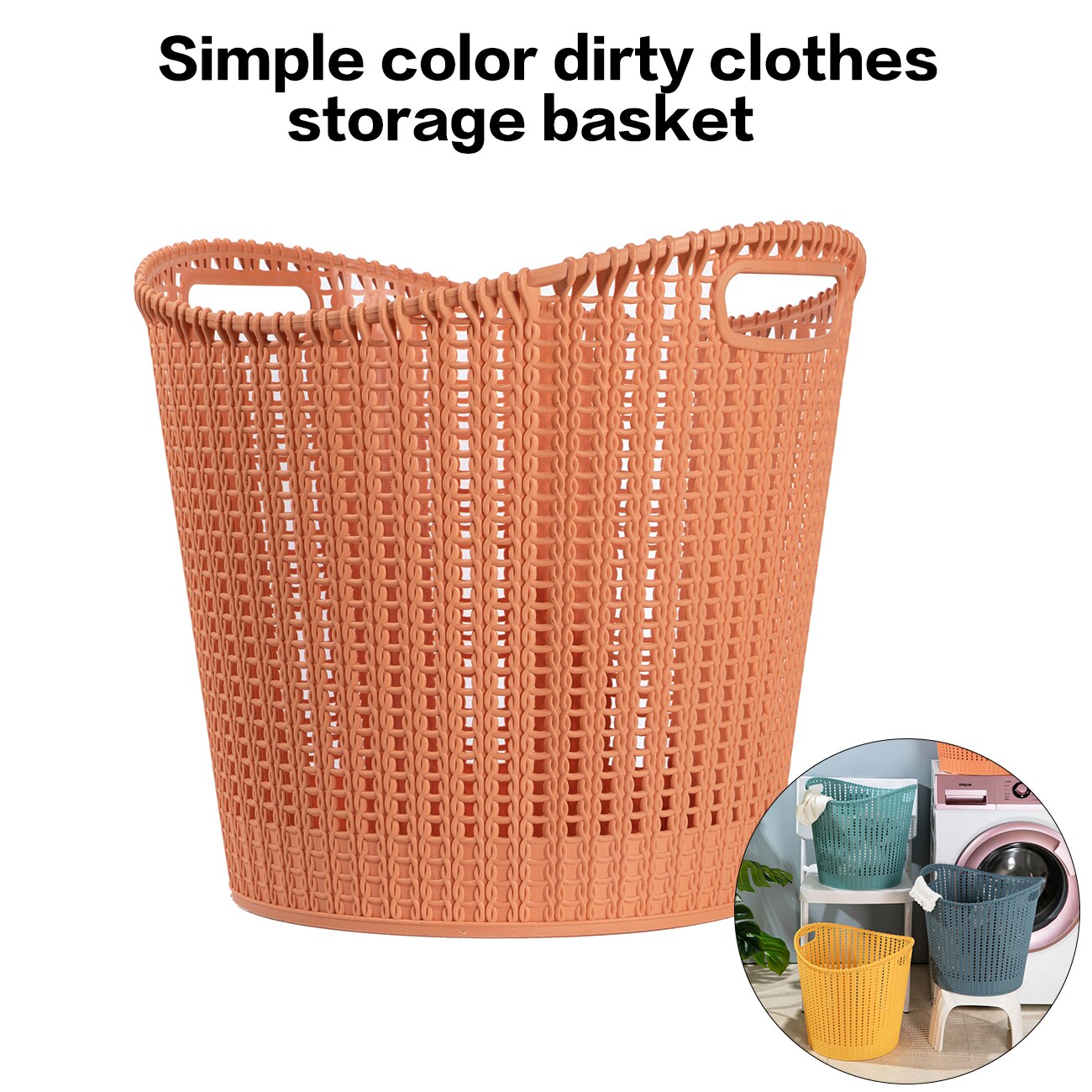 Grote Badkamer Wasmand Vuile Kleren Organisator Wasmand Wassen Kleding Doos Snacks Kleding Opslag Mand: Oranje