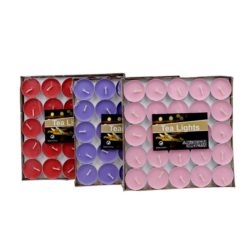 Thé cire ronde bougie pâques lanterne bougie pour la décoration église sans fumée romantique amour mariage brûlant bougies supports 50 pièces