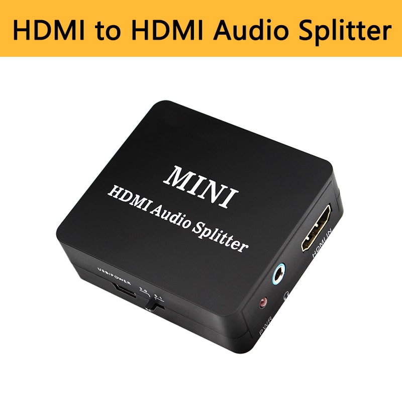 HDMI Audio Splitter Converter Extractor HD Toslink Optical SPDIF COAXIAL 3.5mm Headphone out For DVD TV with USB HDMI-compatible