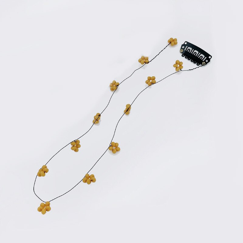 25-36cm/ lots hår tofs blomförlängning hårstrån lång kedja peruk dekoration fest smink hår styling accessoarer: Orange blomma 36cm