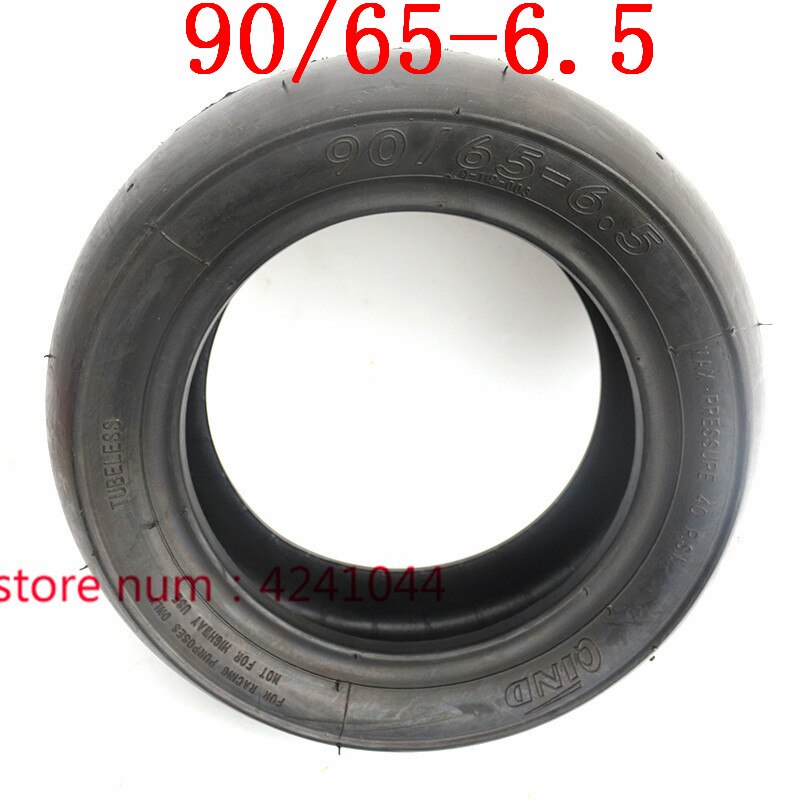 Accesorios para motocicleta 90/65-6,5 neumáticos sin cámara de vacío delanteros 110/50-6,5 traseros para mini bicicleta de bolsillo 47cc 49cc neumáticos lisos de 10 pulgadas: front tire