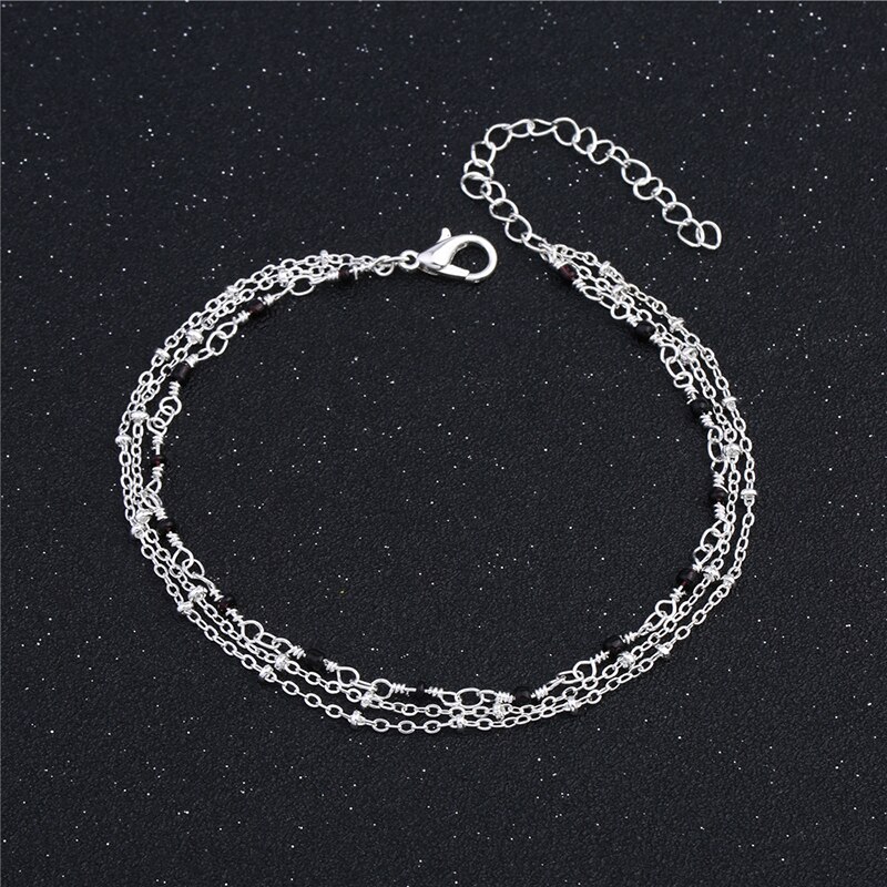 Bohemen Enkelbanden Voor Vrouwen Voet Accessoires Strand Barefoot Sandalen Armband Enkel Op De Been 925 Zilveren Sieraden SB156