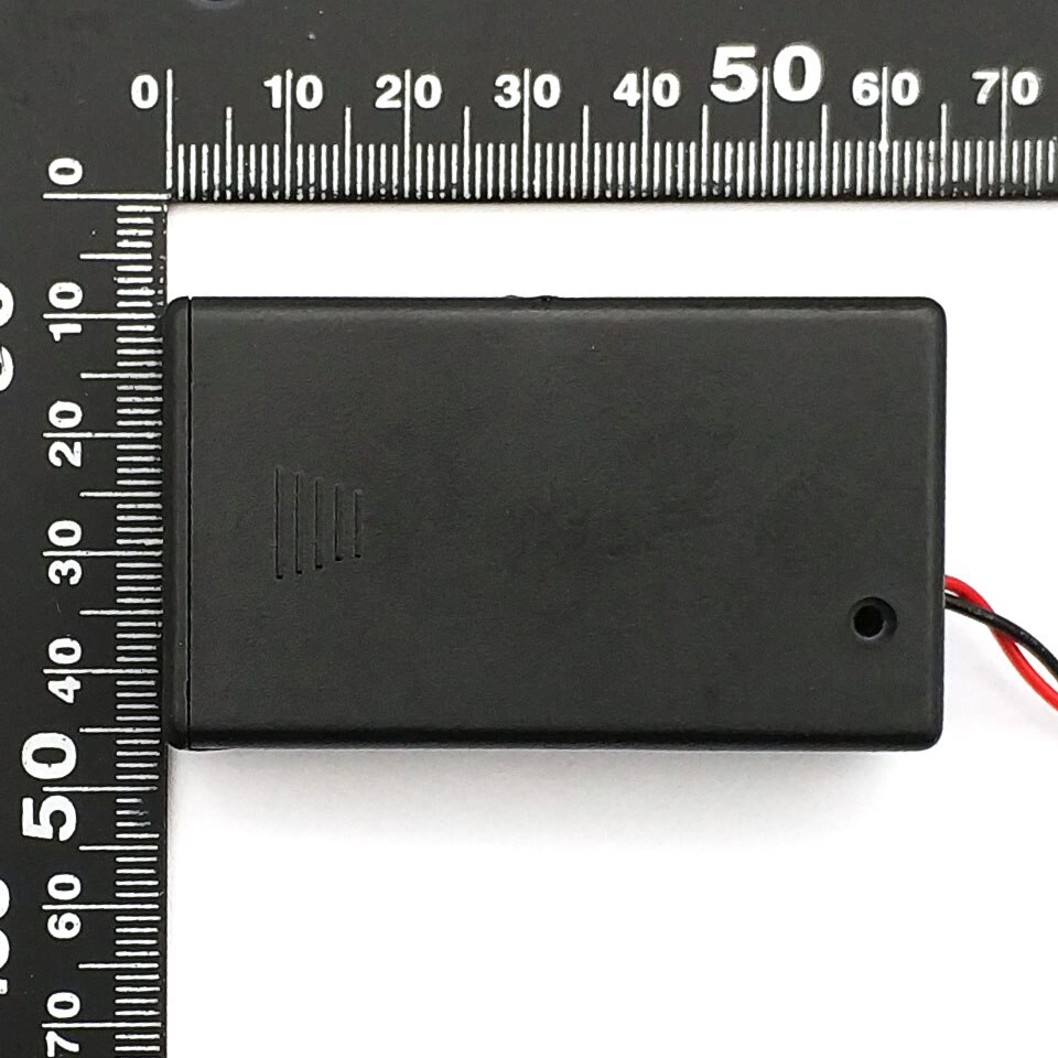 3 x AAA Batterie Lagerung Abdeckung Kasten Kunststoff fallen Halfter mit AUF/aus Schalter & Draht Führt für 3 stücke AAA Batterien Schwarz Gr