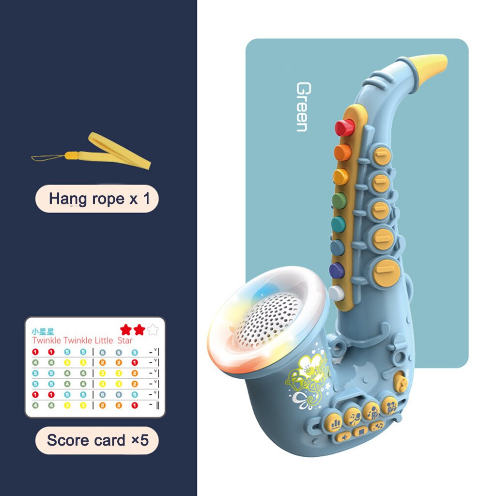 Trompette, Saxophone et clarinette pour enfants, Mini Instrument pour l&#39;apprentissage précoce des bébés: Saxophone Green