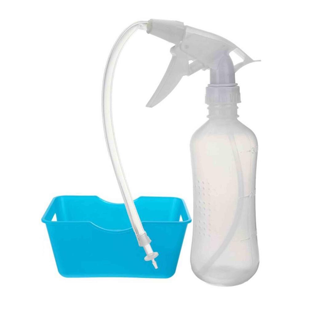 Ear Washer Bottle Ear Wax Remover Kit with Basin 300ml Spray Bottle 10 Extra Disposable Tips and Rubber Bulb Ear Wax Washer Kit