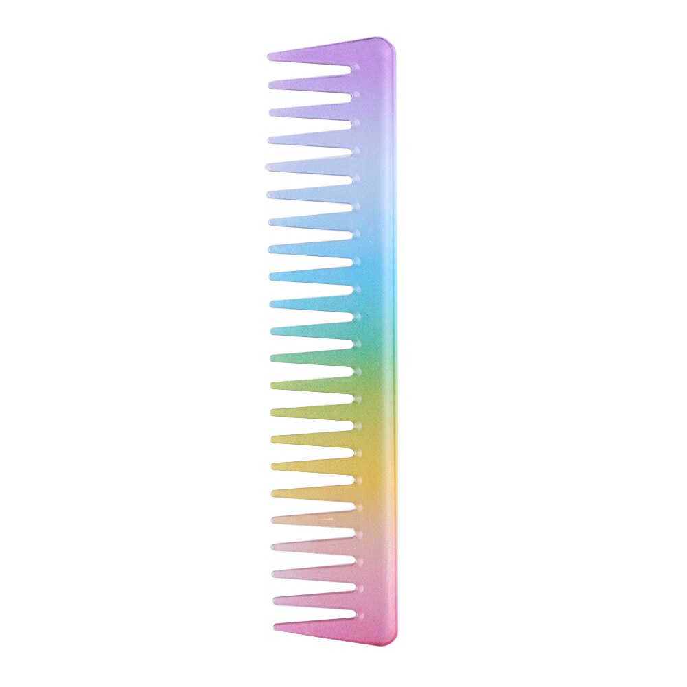 Anti-Statische Regenboog Kam Haarborstel Dubbele Hoofd Verstrikt Kam Hair Styling Tool: 6