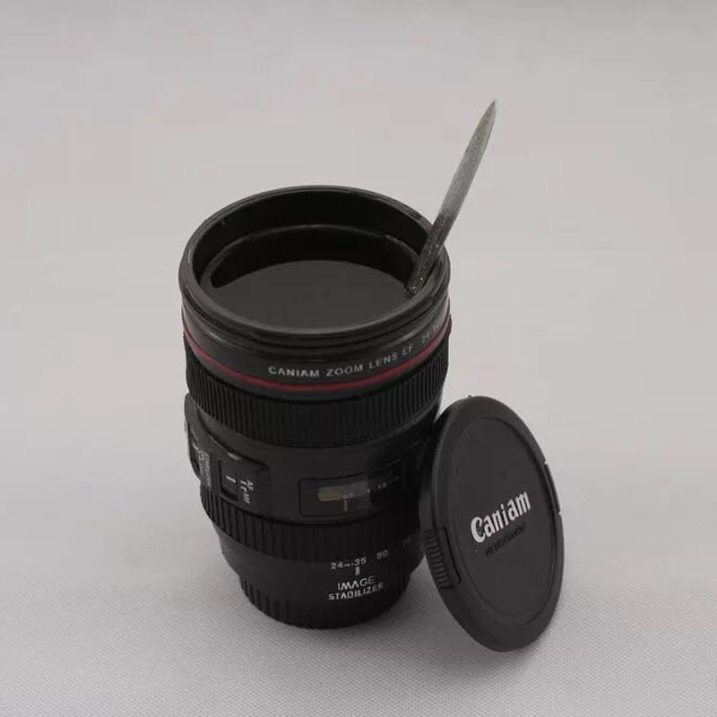 SLR caméra lentille en forme de café thé bière tasse 400 ML nouveauté tasses et tasses avec couvercle sans BPA