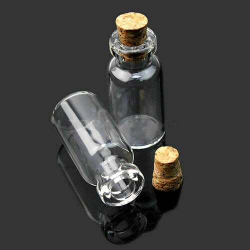 10/20 stücke SchöNe Kleine Flasche sehr klein Klar Leere wünschen Glas Nachricht Fläschchen Mit Korken 14mm x 30mm 2ml Mini Container