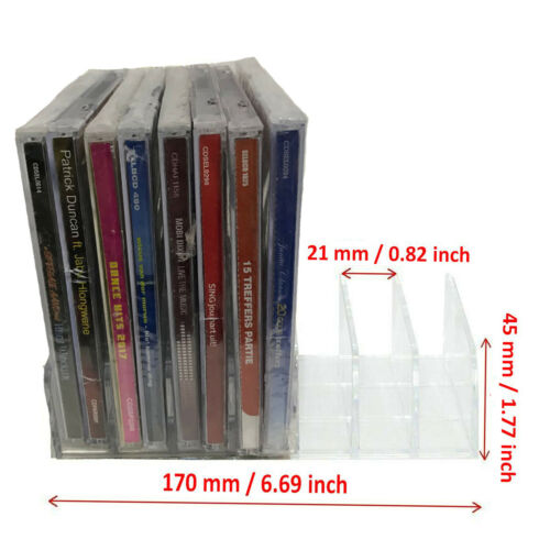 Soporte de almacenamiento para CD, estante de exhibición, organizador prémium, soporte de acrílico transparente para CD-DVD