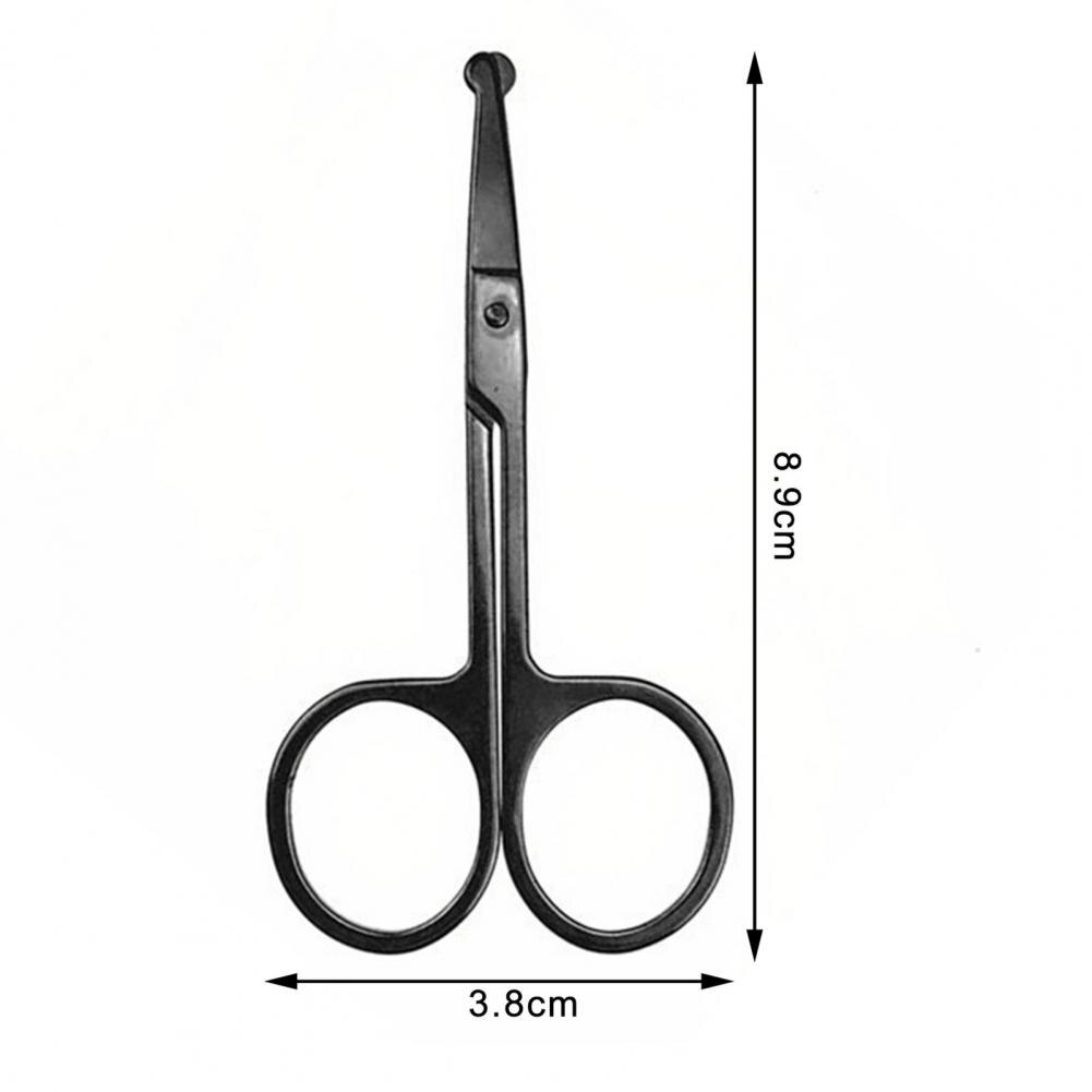Nose Hair Scissors Safe Anti-rust Stainless Steel Eyebrows Nose Moustache Scissors Eyelash Scissors for