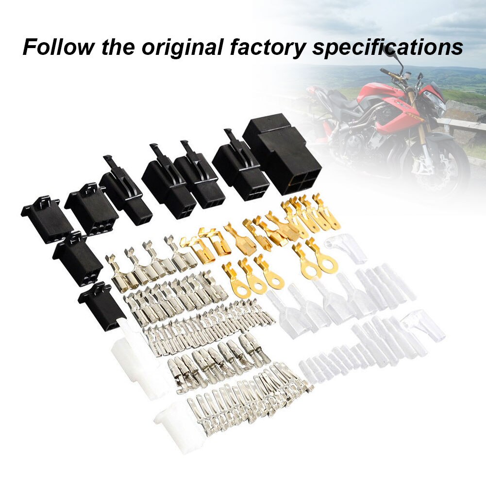 Motorcycle Electrical Wiring Harness Repair Kit Loom Plug Bullet Connectors