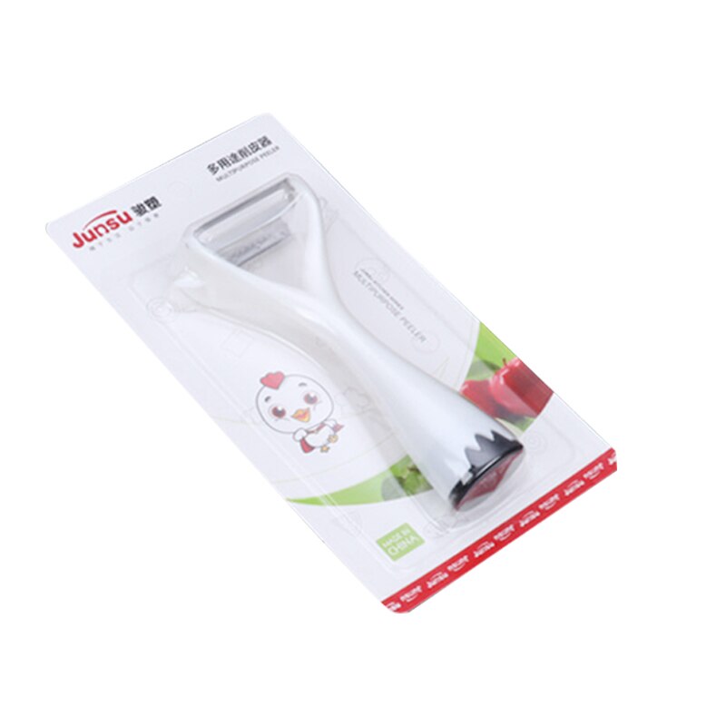 Pelador de frutas y verduras de acero inoxidable, utensilio pelador de cocina afilado: White