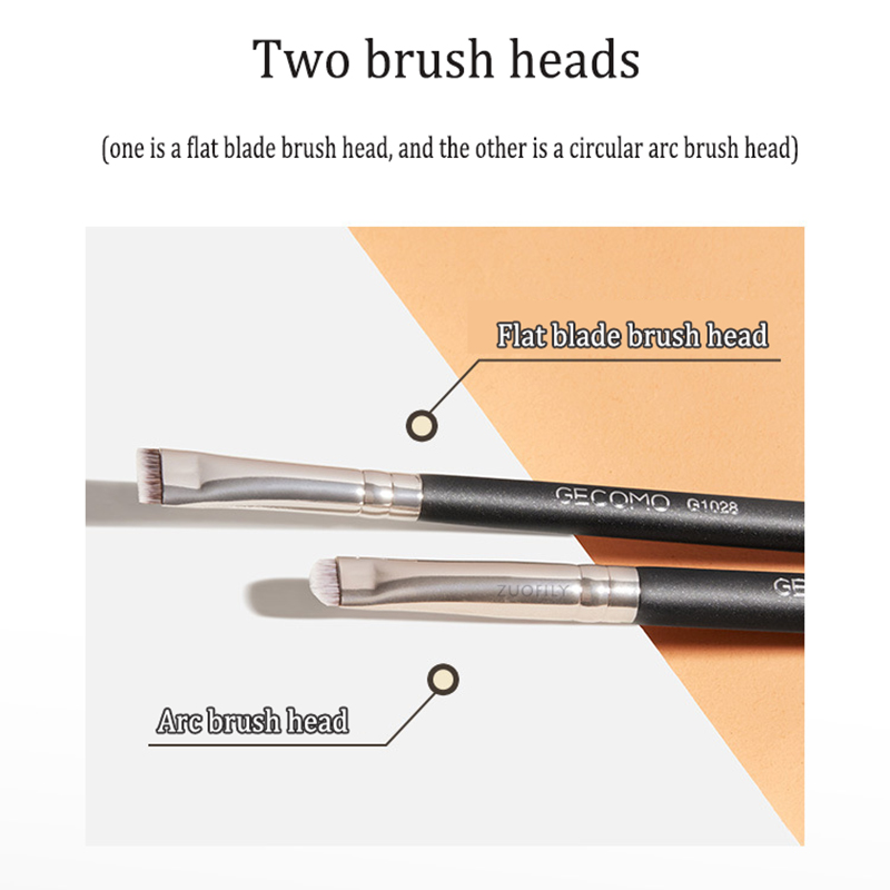 Brocha plana de nailon para delineador de ojos, delineador fino de línea de cejas, delineador de ojos negro, contorno de cejas, herramientas de maquillaje cosmético