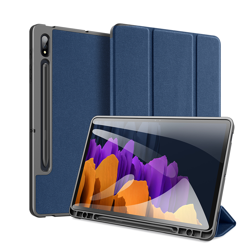 Etui na Tablet do Samsung Galaxy Tab S8 Ultra, z uchwytem na ołówek magnetyczny stojak pokrywa dla Galaxy Tab S7/S8 Plus S7 FE S7/S8 przypadku: Blue / Tab S7 Plus 12.4
