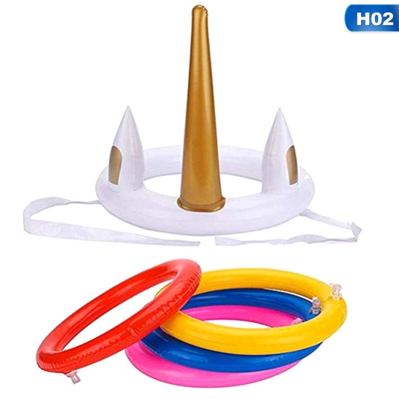 Cactus inflable de verano, juego de lanzamiento de anillo, juego de lanzamiento inflable, suministros de juguetes para fiestas, juegos de interior al aire libre para niños y adultos: 2