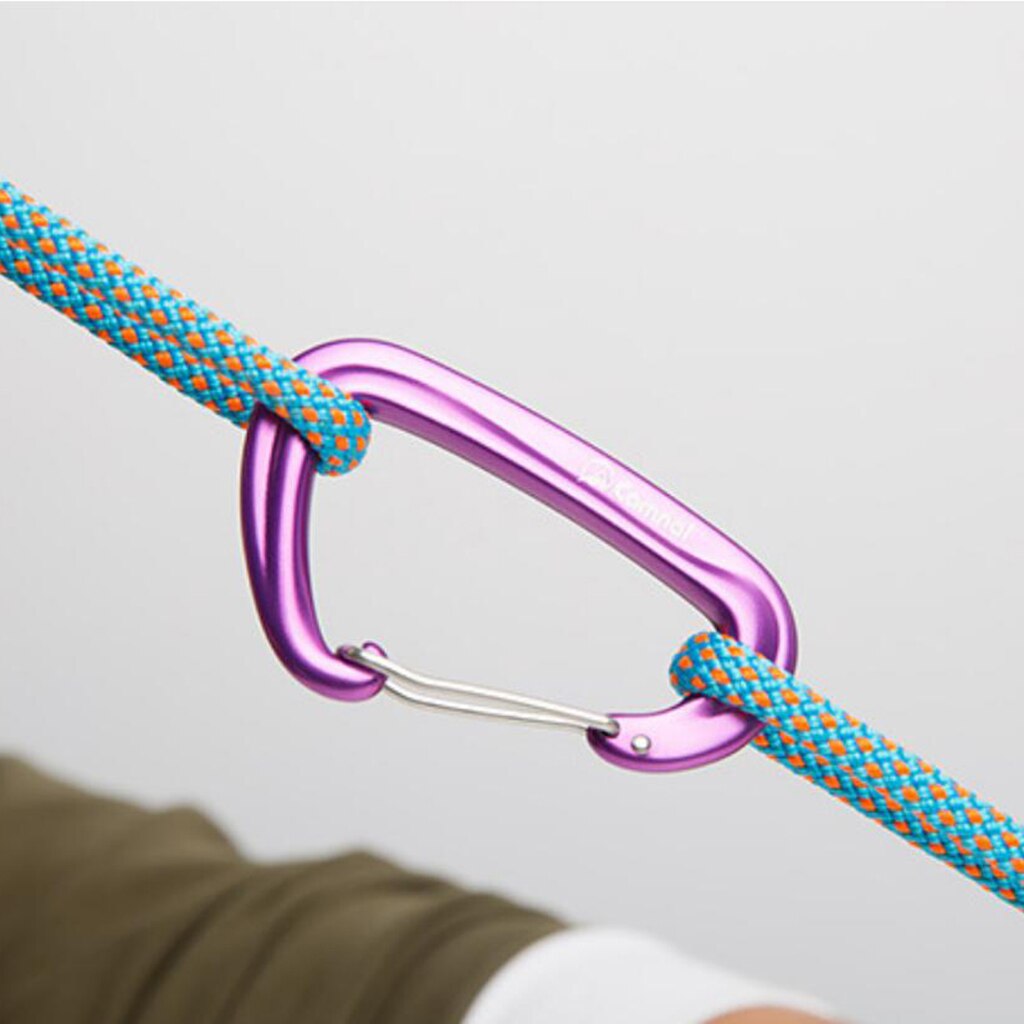 Aluminum Wire Gate Hammock Safety Carabiner D Type Keychain Buckle Rappelling Descending Climbing Accessories