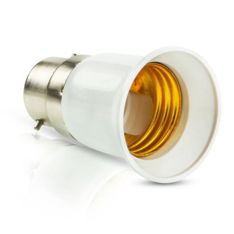1x Grote B22 naar E27 Base LED Licht Lamp Brandwerende Holder Adapter Converter Socket Veranderen