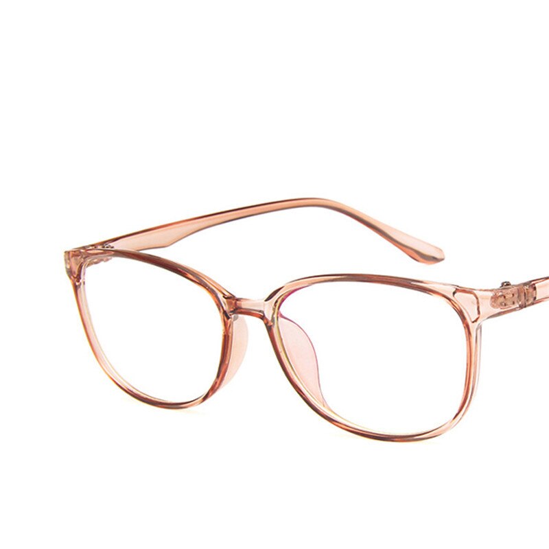 KOTTDO Computer EyeGlasses Frame Men Flat Light Face Students Women's Glasses Frame Retro Prescription Eyeglasses Frame: brown