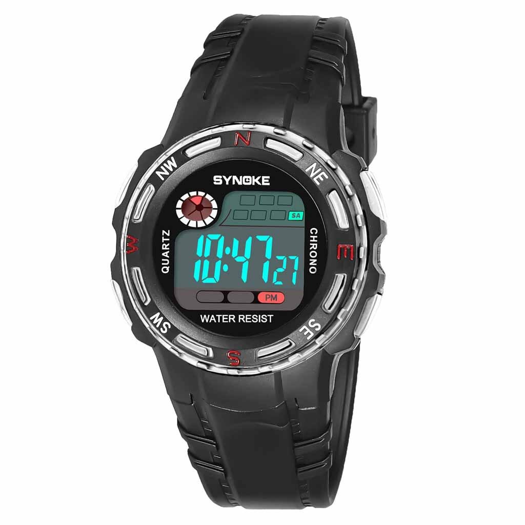 Kids Horloges Kinderen Digitale LED Sport Horloge Universele kinderen Horloge Lichtgevende Waterdichte Beweging Student Horloge: D