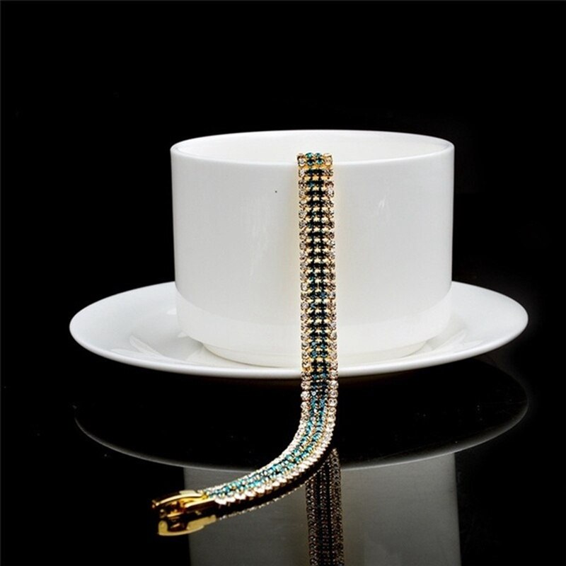 Romeinse Stijl Groen Wit Strass Armband Charm Shining Bangle Voor Meisjes Party Engagement Sieraden Xmas