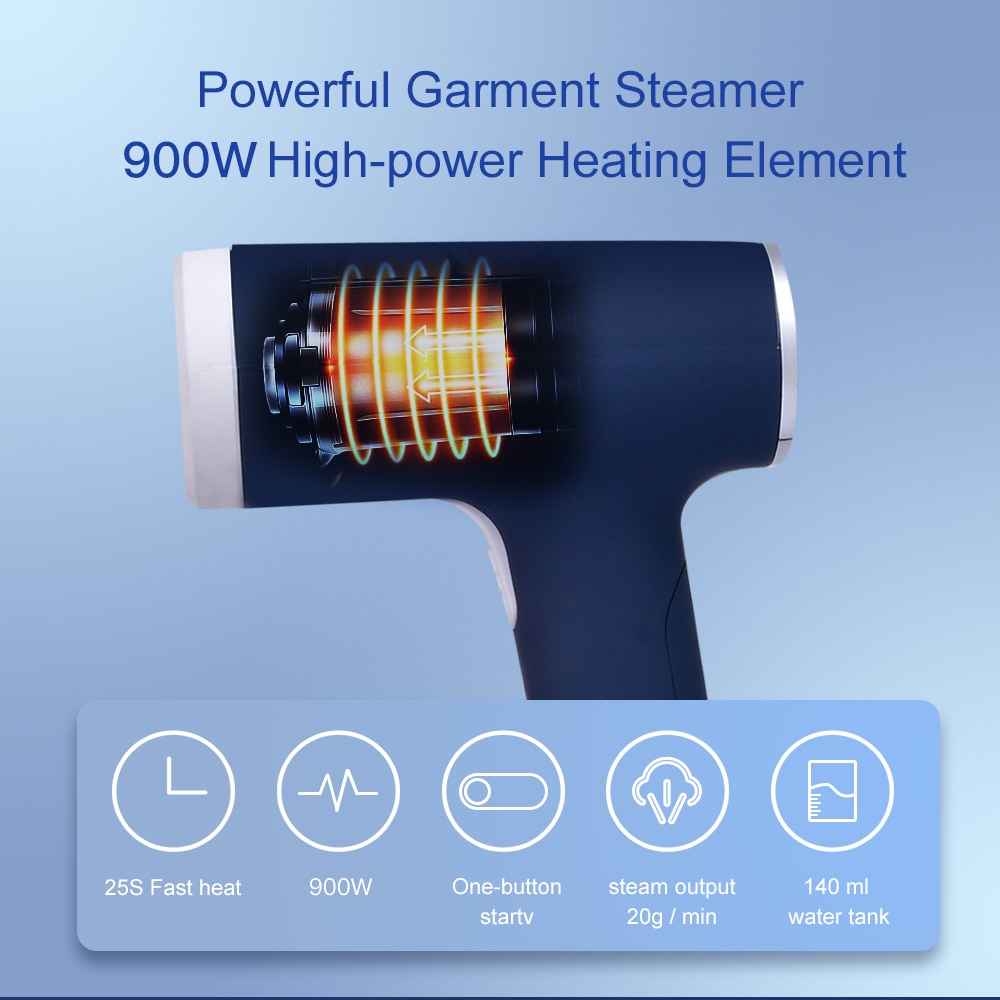 Konka 140ml håndholdt stoffdamper 15 sekunder hurtigvarme 1200w kraftig klesdamper til hjemmereise bærbart dampstrykejern