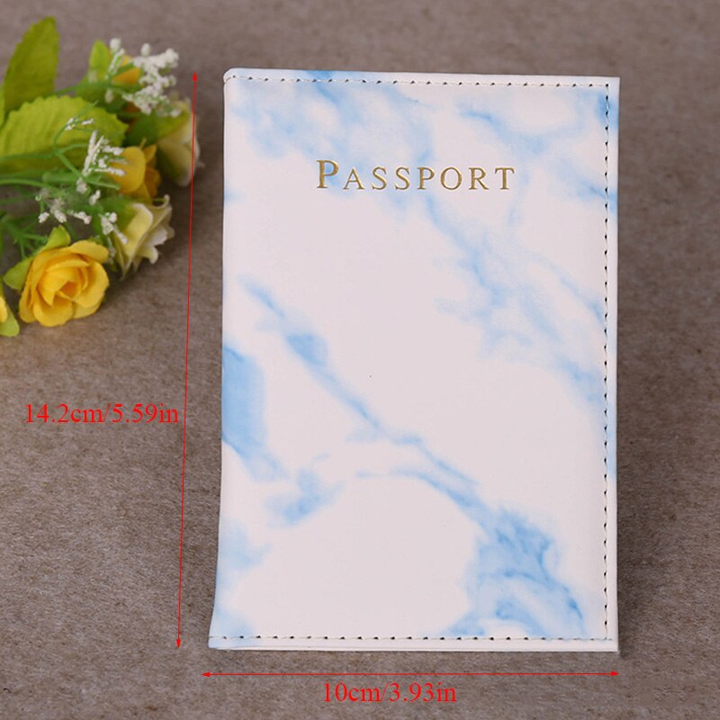 Unisex Passport Cover Marble Style Leather ID Credit Card Cover Passport Holder Women Men Packet Travel Wallet Purse Pouch