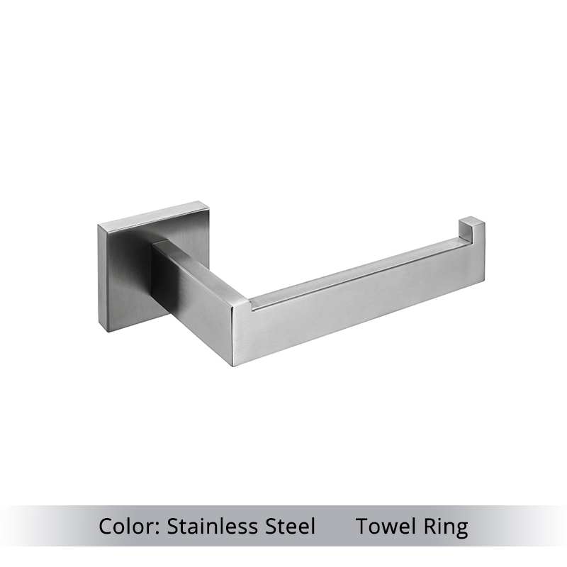 Badkamer Accessoires Set Bagnolux Rvs 304 Single Handdoek Bar Robehaak Toiletrolhouder Handdoek Ring Gepolijste Afwerking: SS-Towel Ring