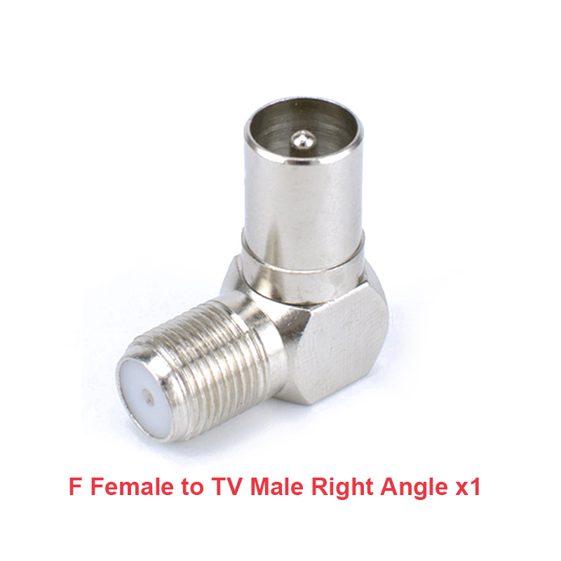Adaptateurs F Type vers TV IEC, connecteur de prise d'antenne aérienne TV à 90 degrés, adaptateur à Angle droit, prise câble coaxial, ensemble de F-TV, 1 pièce: Rouge