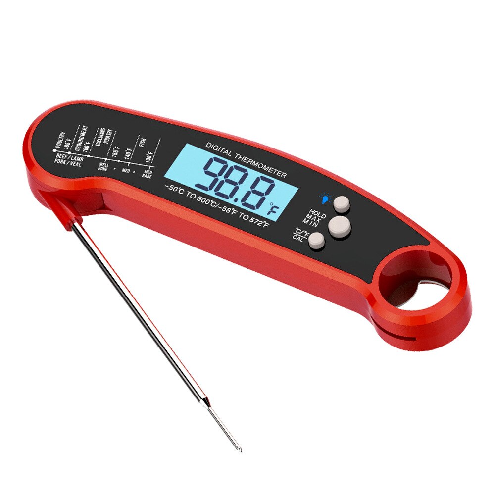 Cibo Termometro Da Cucina Termometro Digitale Termometro Termometro di Carne BARBECUE Impermeabile Cucina Strumenti di Cottura: Red