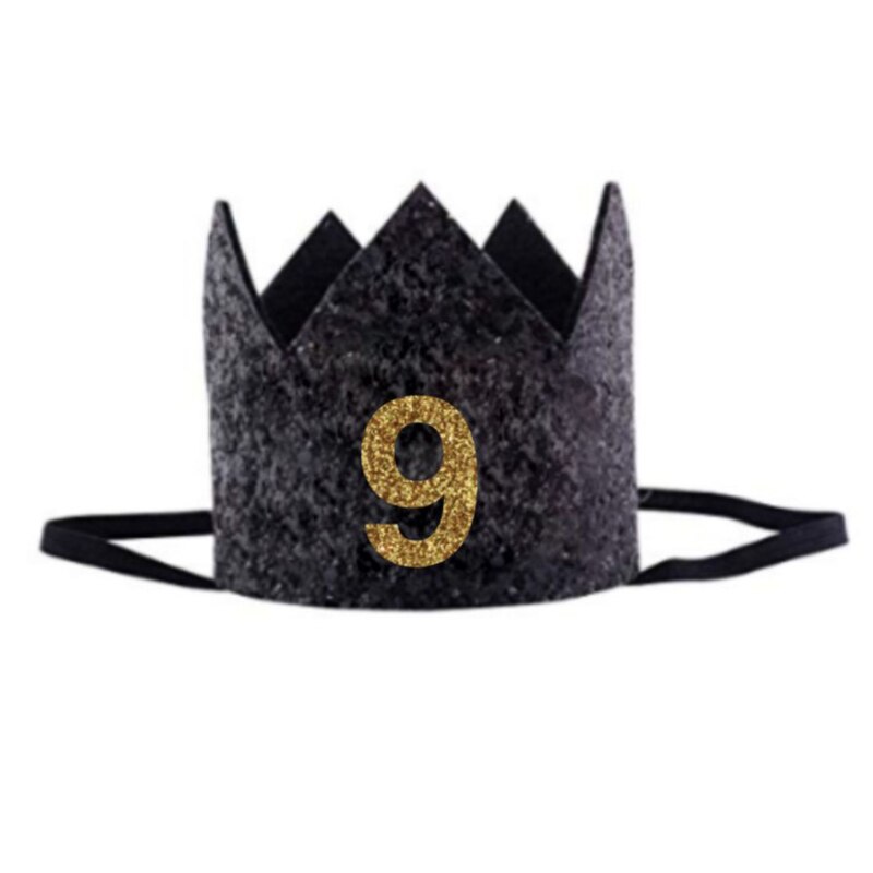 1 Pc freundlicher Neue Jahr Geburtstag Hütte Baby Geburtstag Kappe Mädchen Jungen Prinzessin Krone Erwachsene Stirnband Hairwear: 9