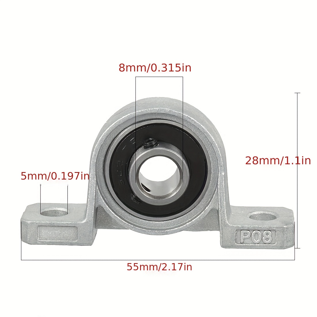 1pcs Zinc Alloy Diameter 8 10 12 35 mm Bore Ball Bearing Pillow Block Mounted Support Kfl08 Kfl000 Kfl001 Kp08 Kp000 Kp001 Kp002