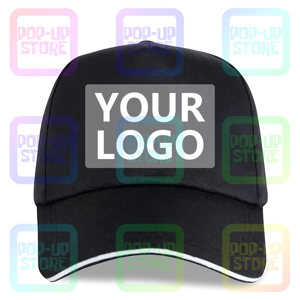 Custom Contrast Sandwich Bill Baseball Caps Team Hoeden Gratis Borduren Printing Logos-Afbeelding Door Pop-Up Winkel: Default Title