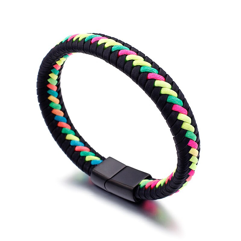 3 verschiedene modelle , 220mm farbenfrohe armbänder aus hochwertigem leder für damen und herren – schmuck für sportbegeisterte und Fans