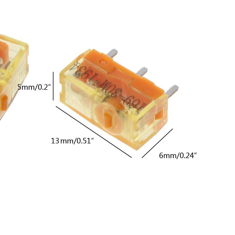 2Pc TTC anti-poussière or souris Micro interrupteur Micro bouton or contacteur 30 millions Q1JC