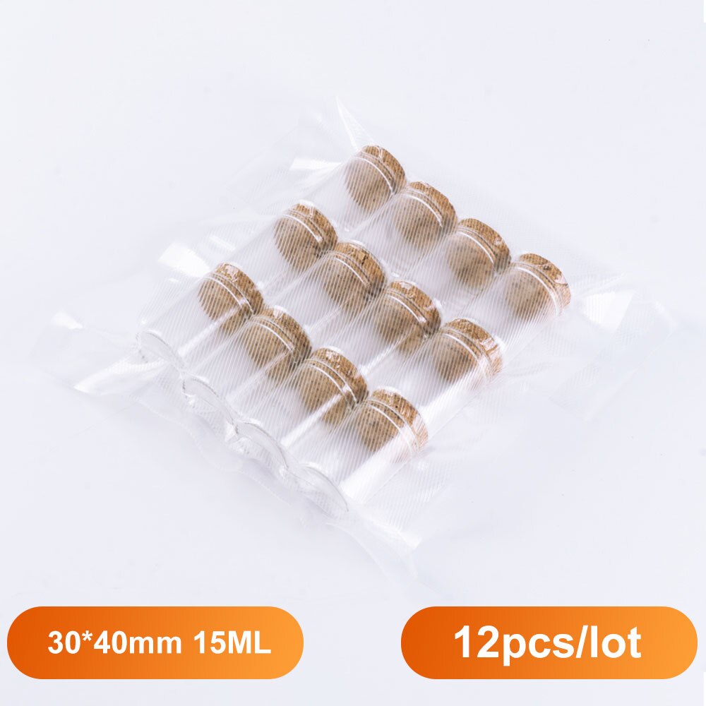 Straight Mouth Glass Bottle 40*30mm 15ml Cork Stop... – Grandado