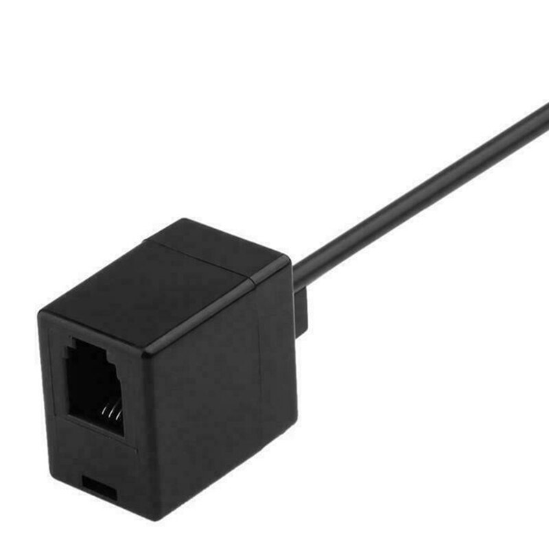 3.5Mm Male Jack Naar RJ9 4P4C Vrouwelijke Converter Verlengkabel Adapter Voor Telefoon Kabel