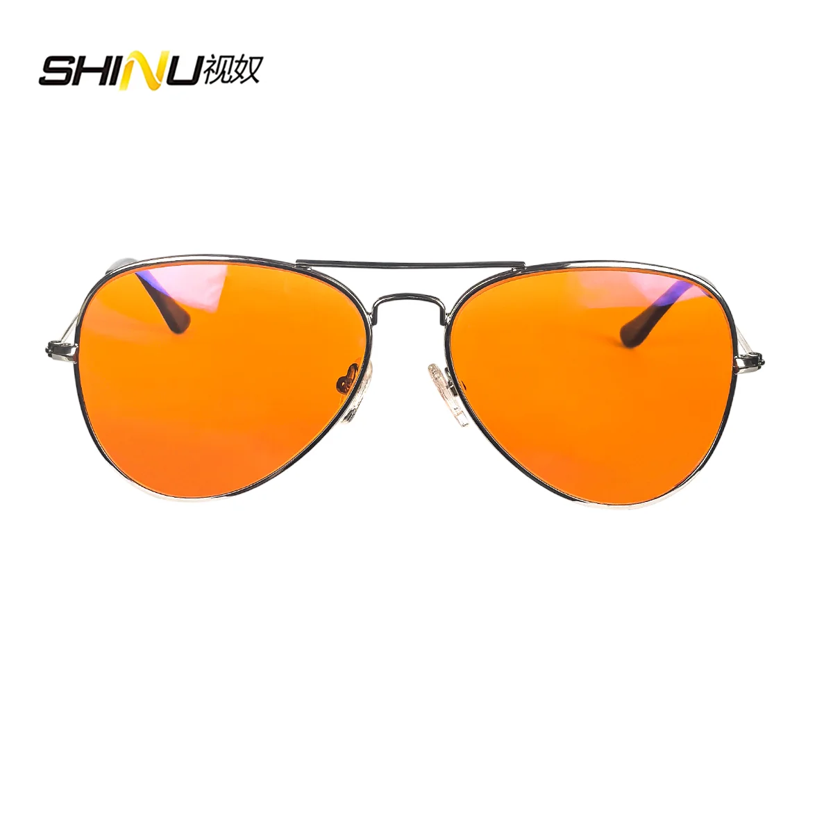 Shinu luxry røde linser briller menn bedre søvn hvile oransje linser briller for spilling anti blålys briller gul nattsyn