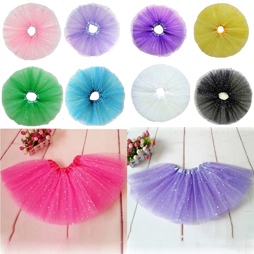 Mignon couleur bonbon bébé enfants filles Sequin Tulle Tutu jupe robe de princesse Costume de fête Ballet Dancewear
