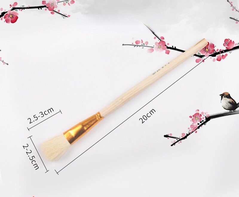 Ceramic Painted Wool Brush Solid Wood Pen Soft Head Sweeping Brush Ceramic Gold Painting Craft Paint Brush Painting Tool: 1pcs No.7