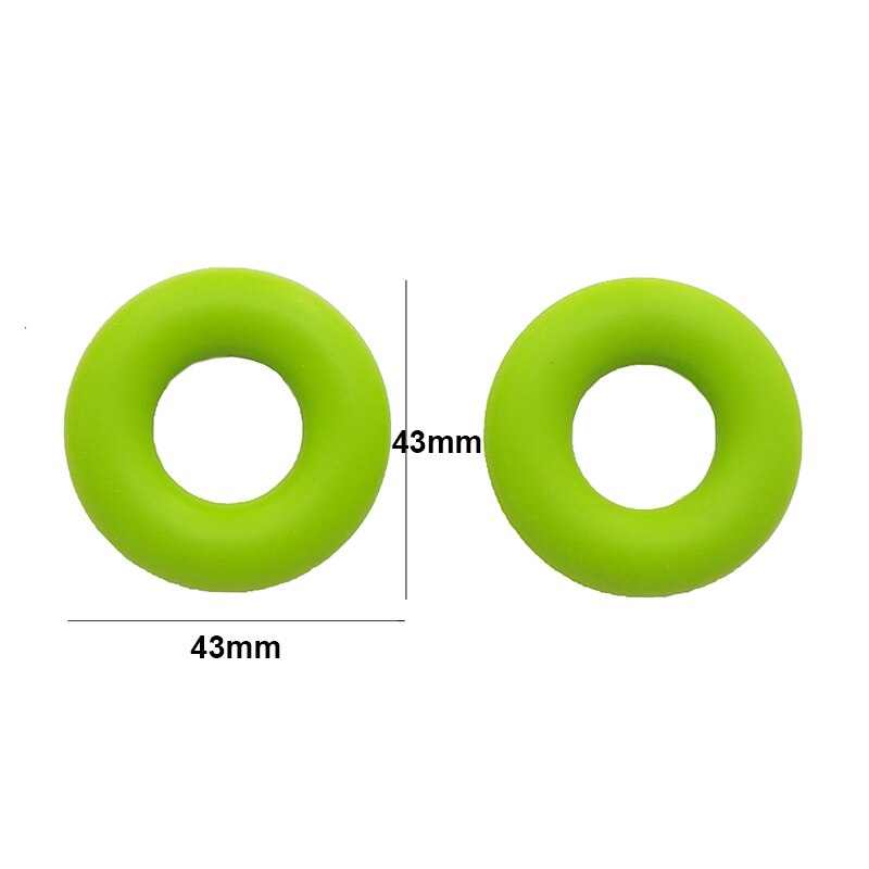 Chenkai-anneau de dentition Silicone sans BPA | Perles de donuts pour bébé, pour la fabrication bricolage, accessoires de jouets, 50 pièces