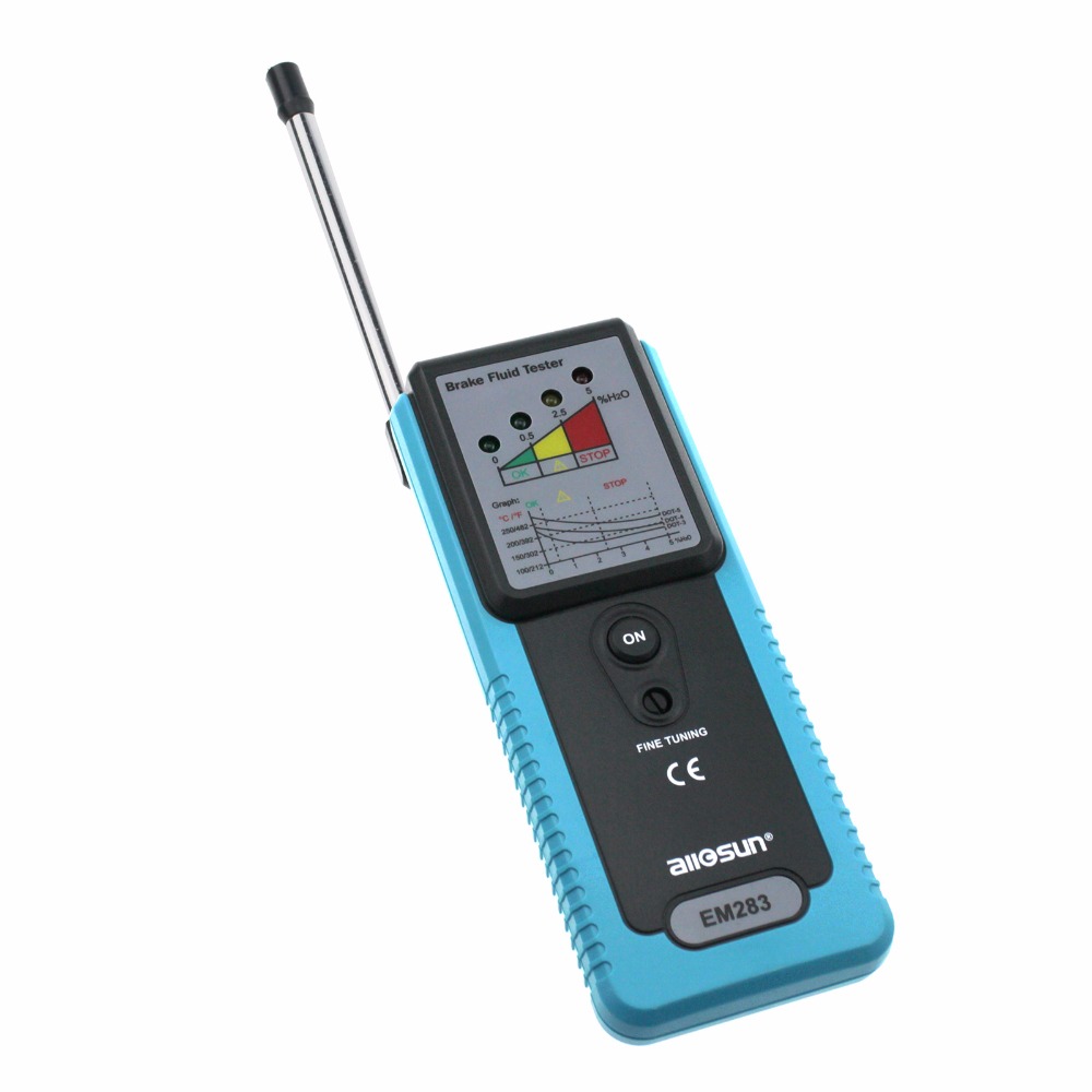 Automotive Brake Fluid Tester Car oil testing with LED 180 Degree Pucker built-in buzzer All-Sun EM283