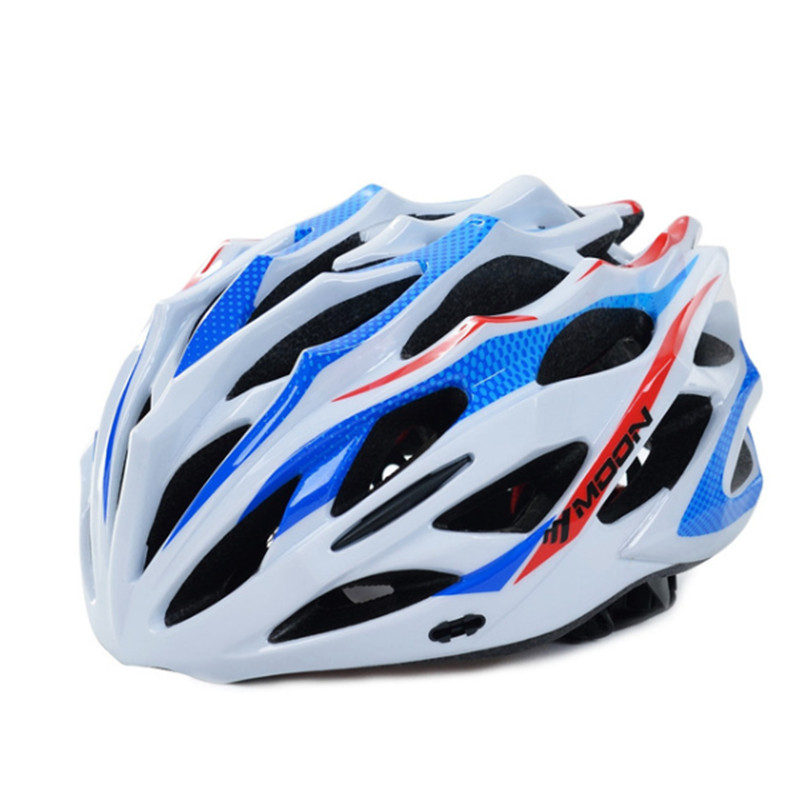 Casco de bicicleta MOON Integrally-mold al aire libre casco de seguridad deportivo carretera adulto bicicleta casco ciclismo a49: Azul / M