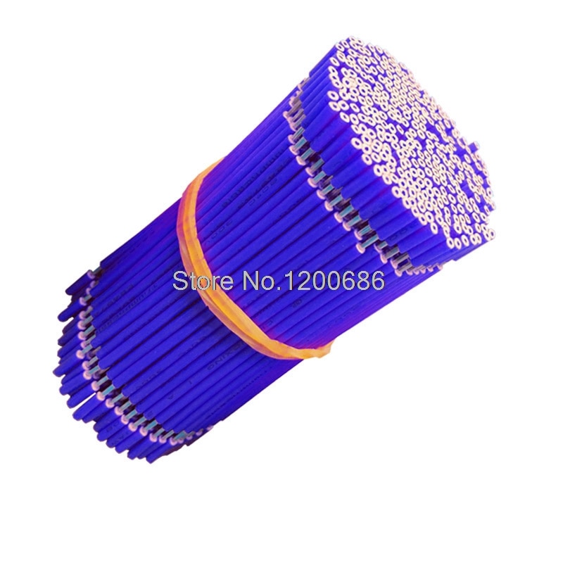 40 CM, 5mm, Media tira, UL 1007, 22 AWG, azul, 20 unid/lote, cable eléctrico aislante de PVC súper flexible 22AWG, cable LED,